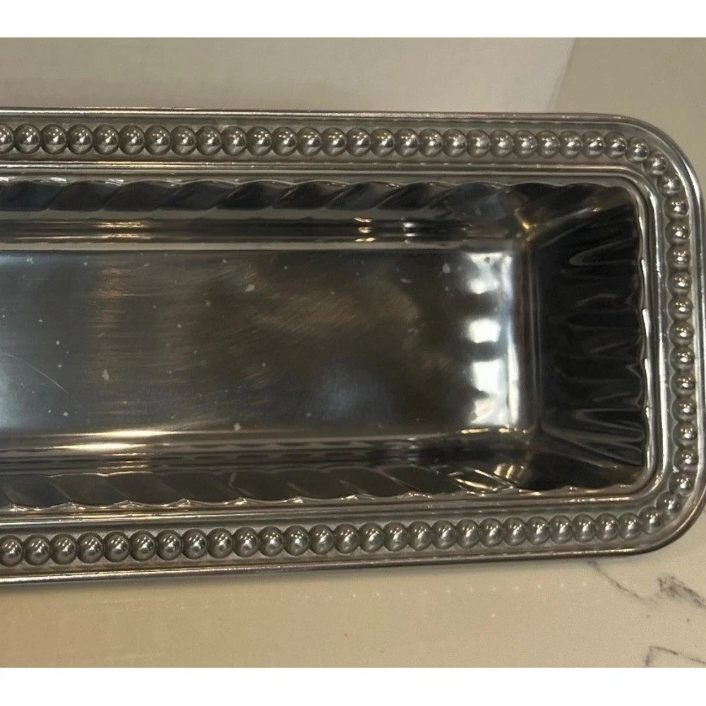 Wilton Armetale‎ Flutes & Pearls Cracker Bread Tray New In Box 12.5